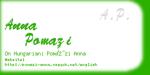 anna pomazi business card